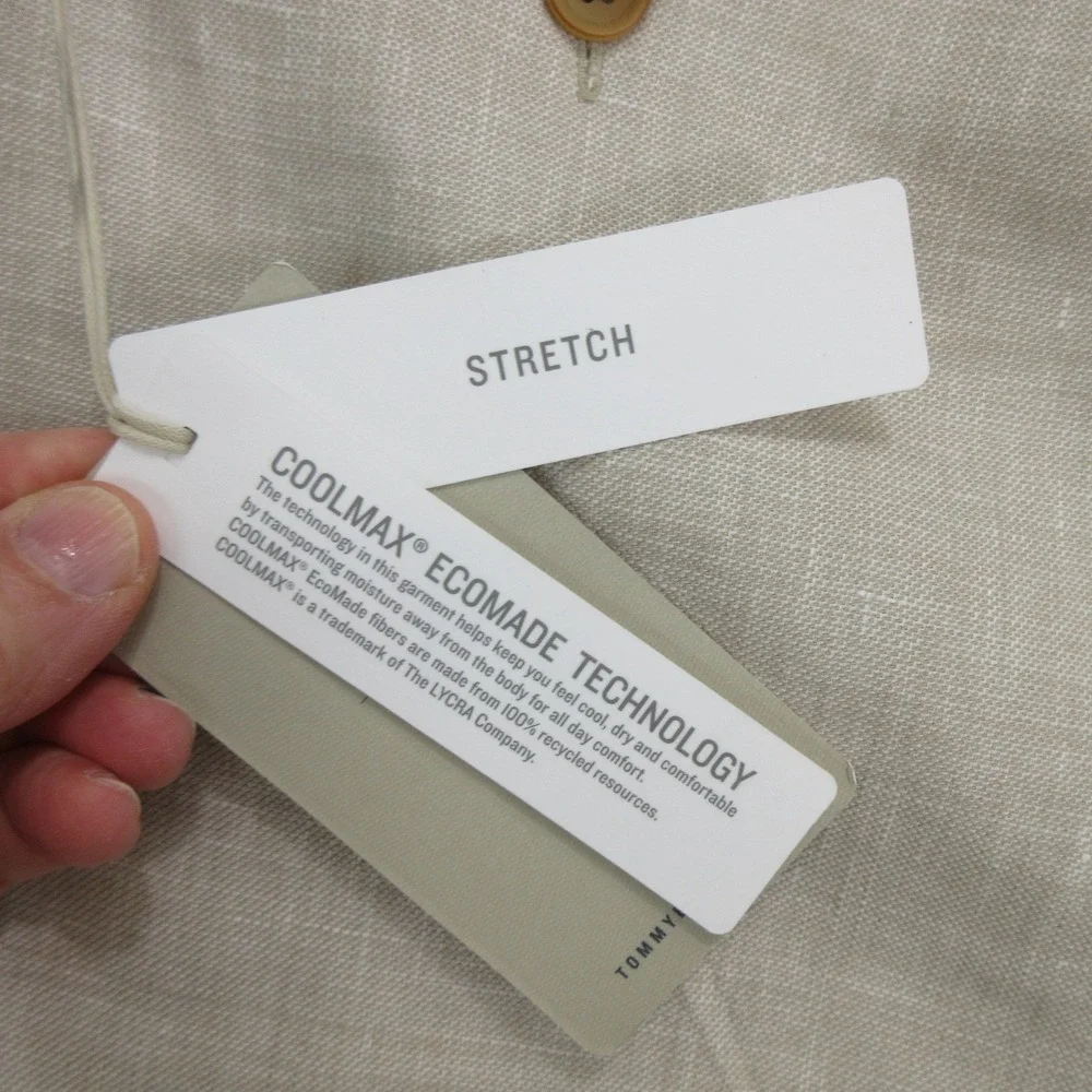 Tommy Bahama Men Dress Pants 33x30 Latigo Beach Linen Khaki Stretch New DEFECT